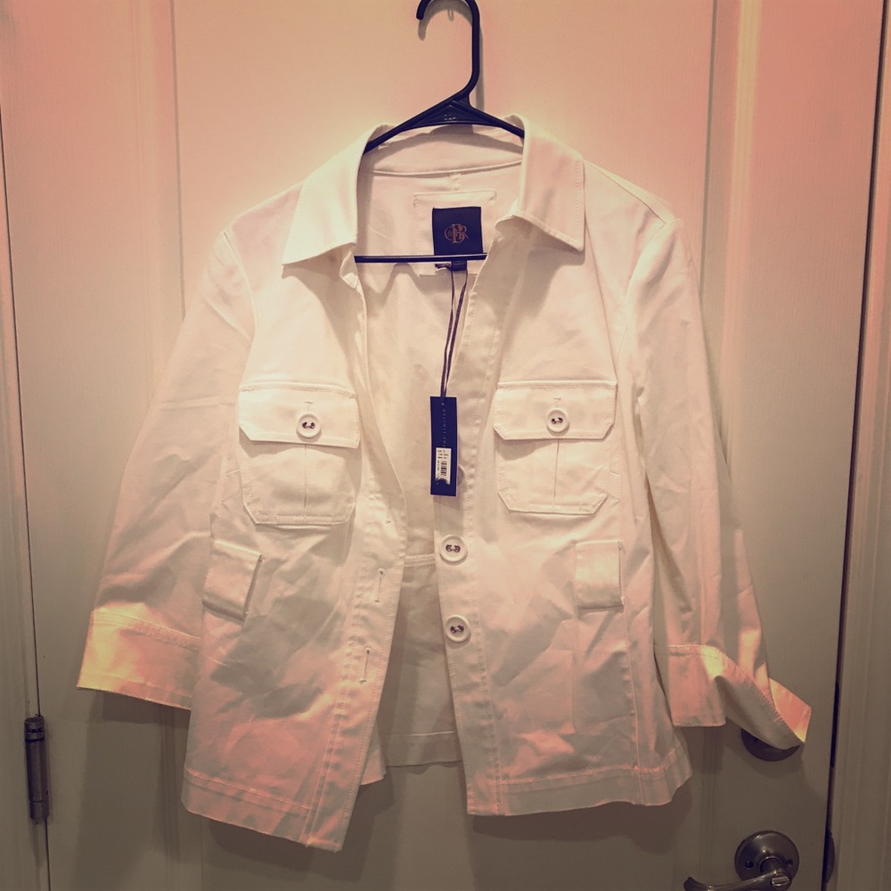 The Limited White Jacket with Tie